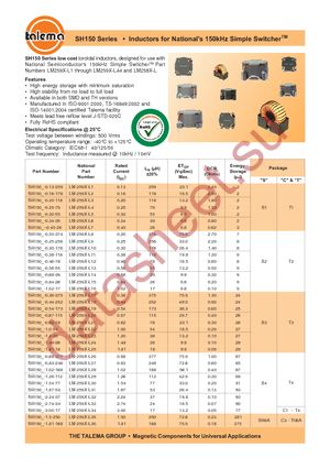 SH150T-0.38-118 datasheet  